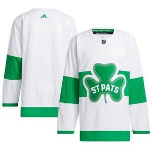 Toronto Maple Leafs Adidas St. Patricks Primegreen Authentic Jersey Size 54 NWT